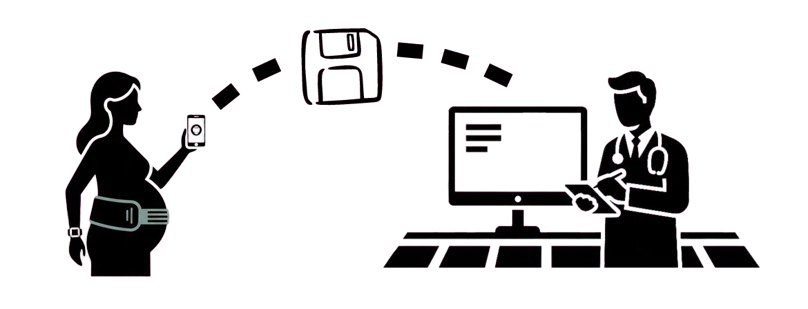 Remote maternal care illustration